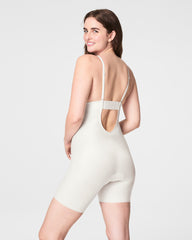 SPANXshape™ Suit Your Fancy Plunge Low-Back Mid-Thigh Bodysuit  Linen