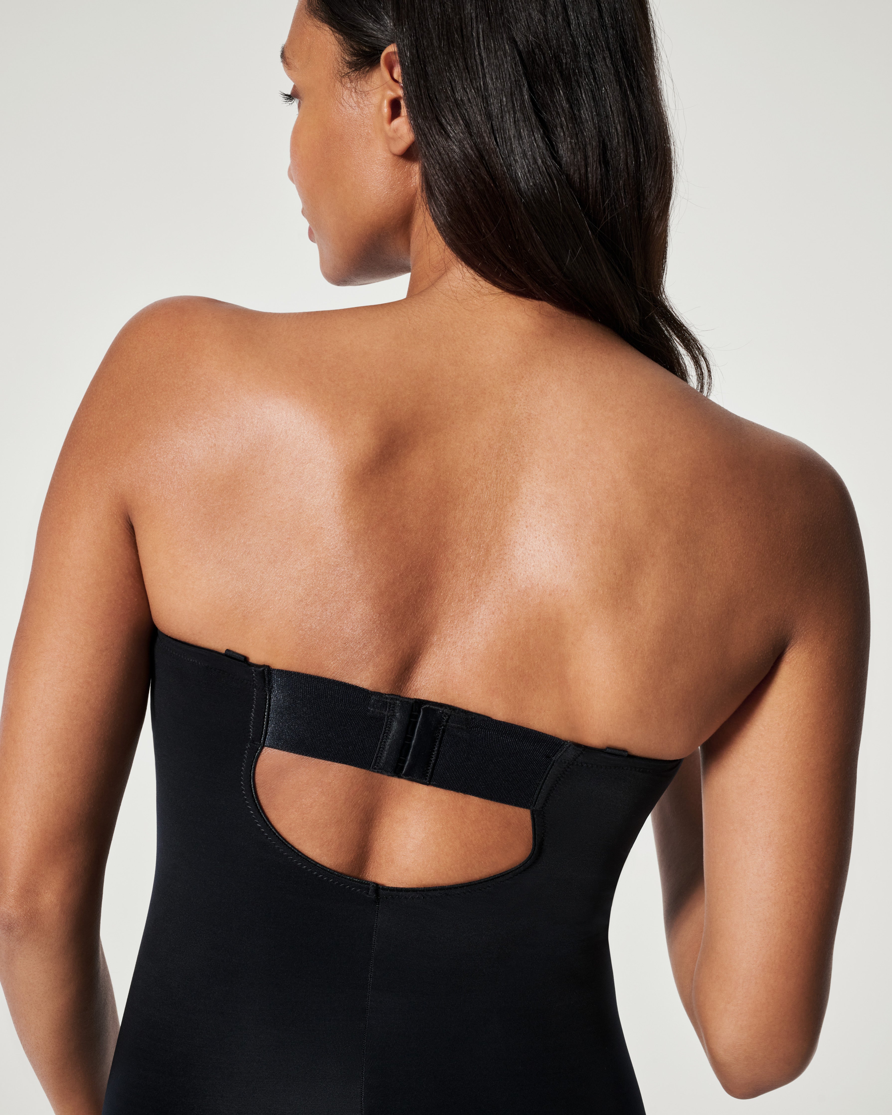 SPANXshape™ Suit Your Fancy Strapless Cupped Brief Bodysuit | Very Black