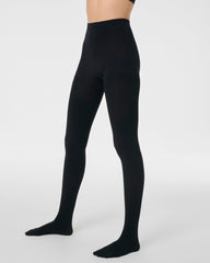 SPANXshape™ Rib Knit Shorty Tights | Very Black