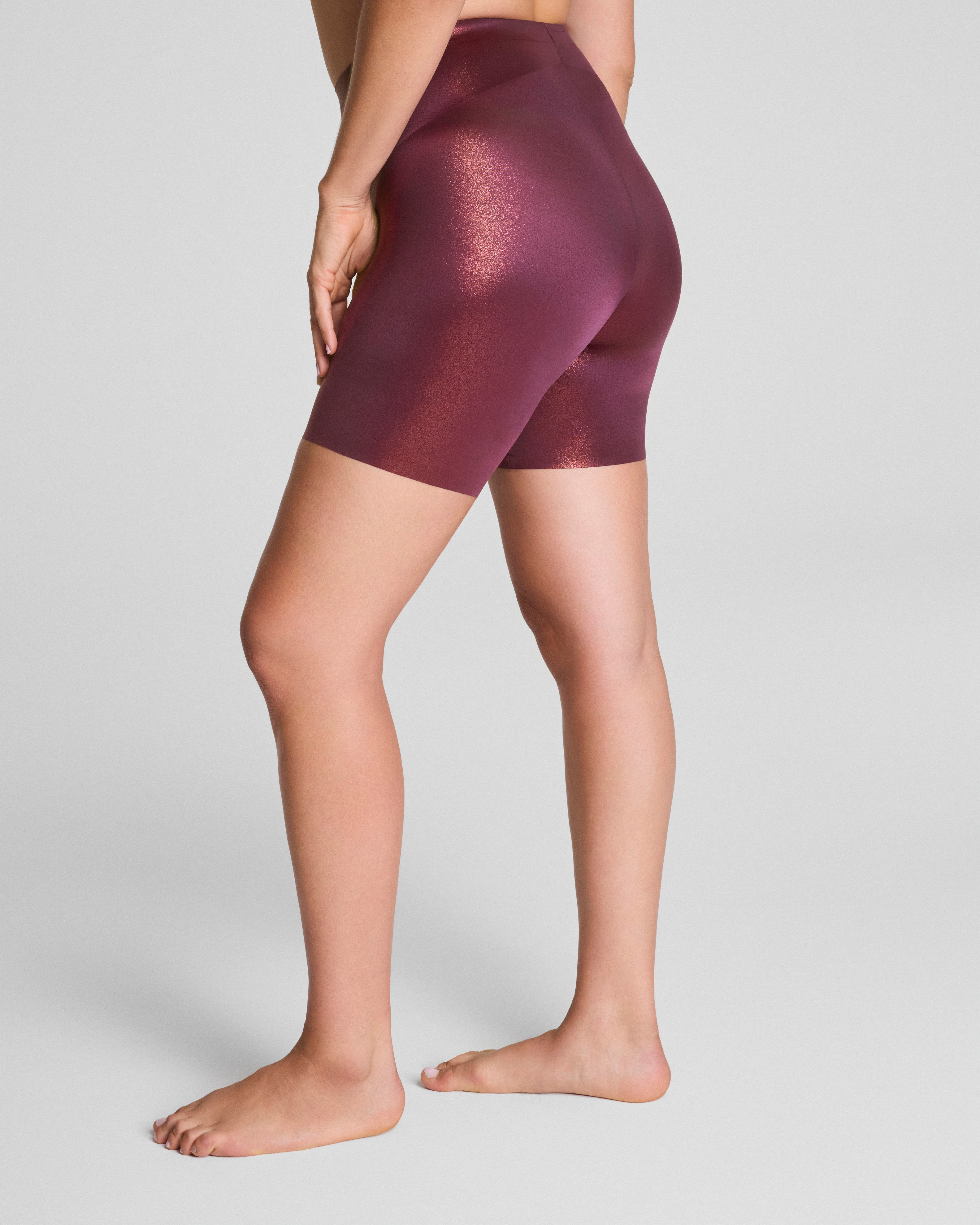 SPANXshape™ LuxeShine Mid-Thigh Short  Plum Berry Shimmer