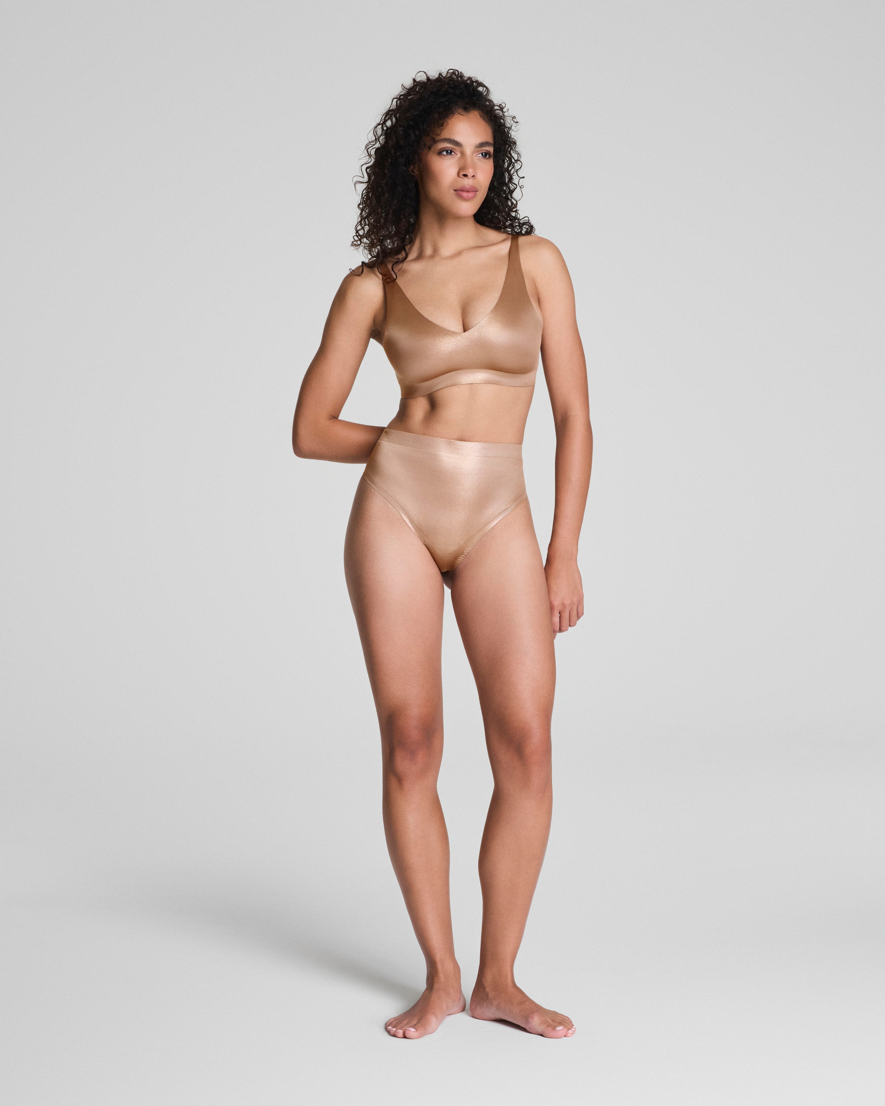 SPANXshape™ LuxeShine Thong | Cafe Au Lait Shimmer