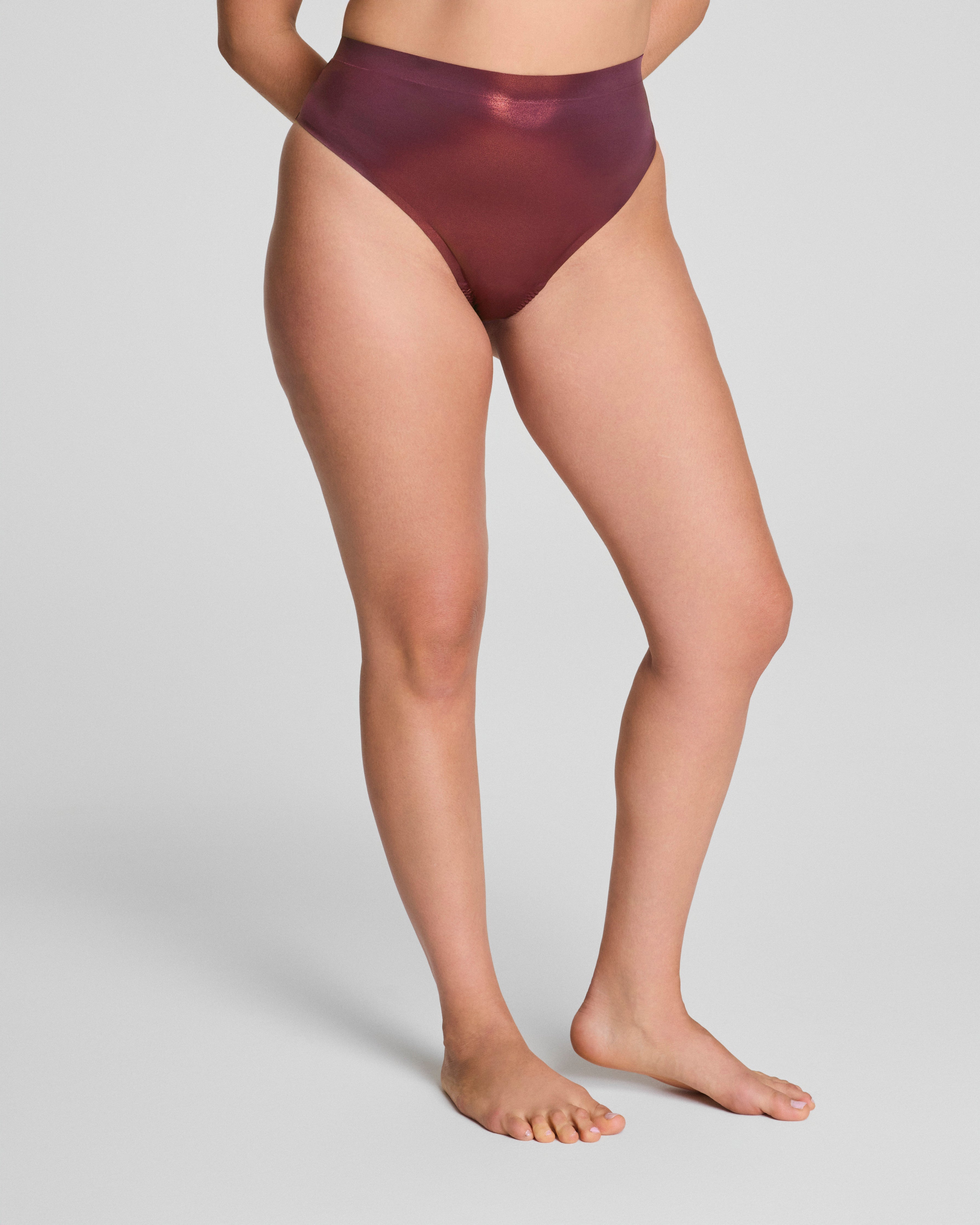 SPANXshape™ LuxeShine Thong | Plum Berry Shimmer