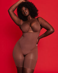 SPANXsculpt™ GoFigure Open-Bust Mid-Thigh Bodysuit | Ganache