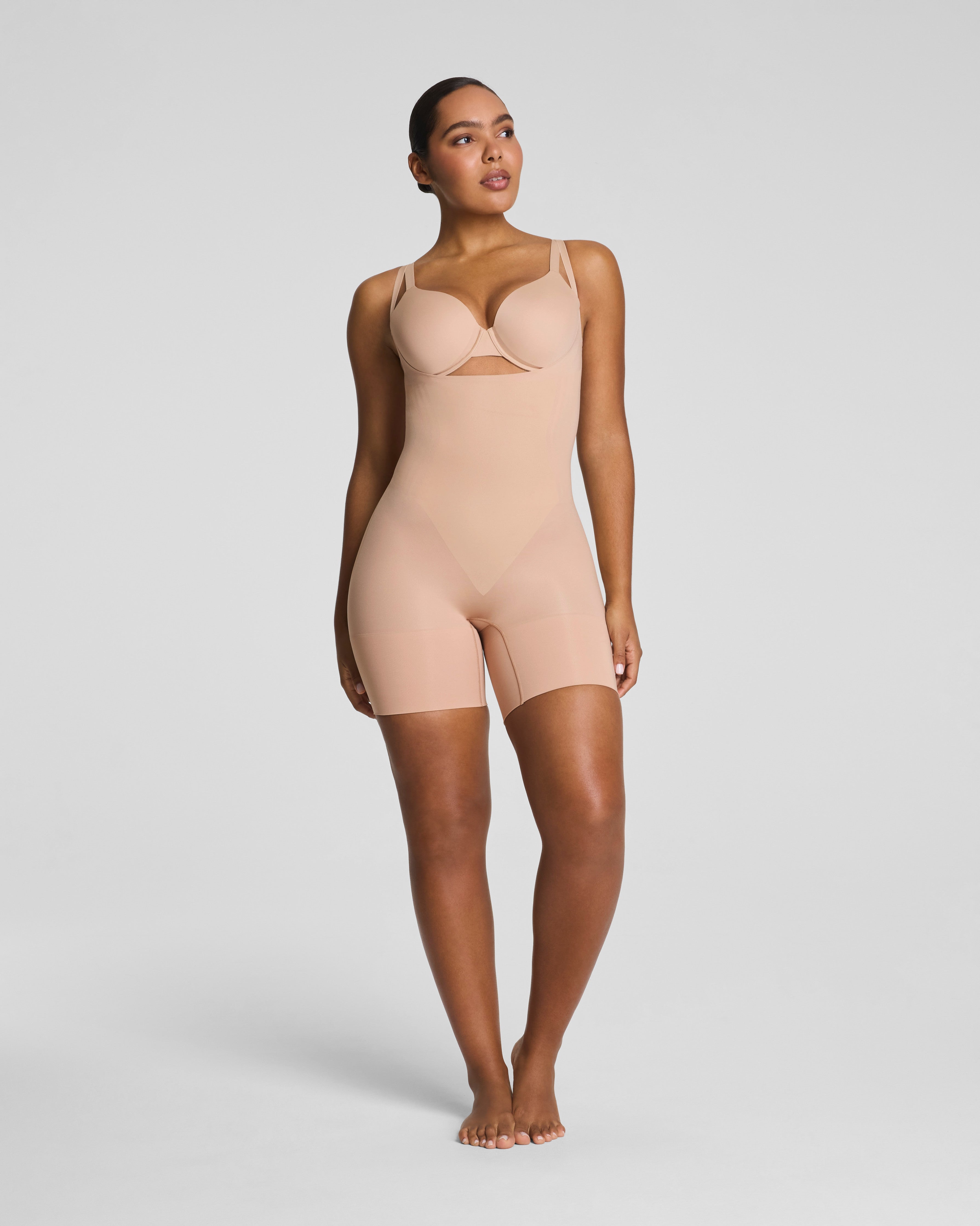 SPANXsculpt™ GoFigure Open-Bust Mid-Thigh Bodysuit | Chai