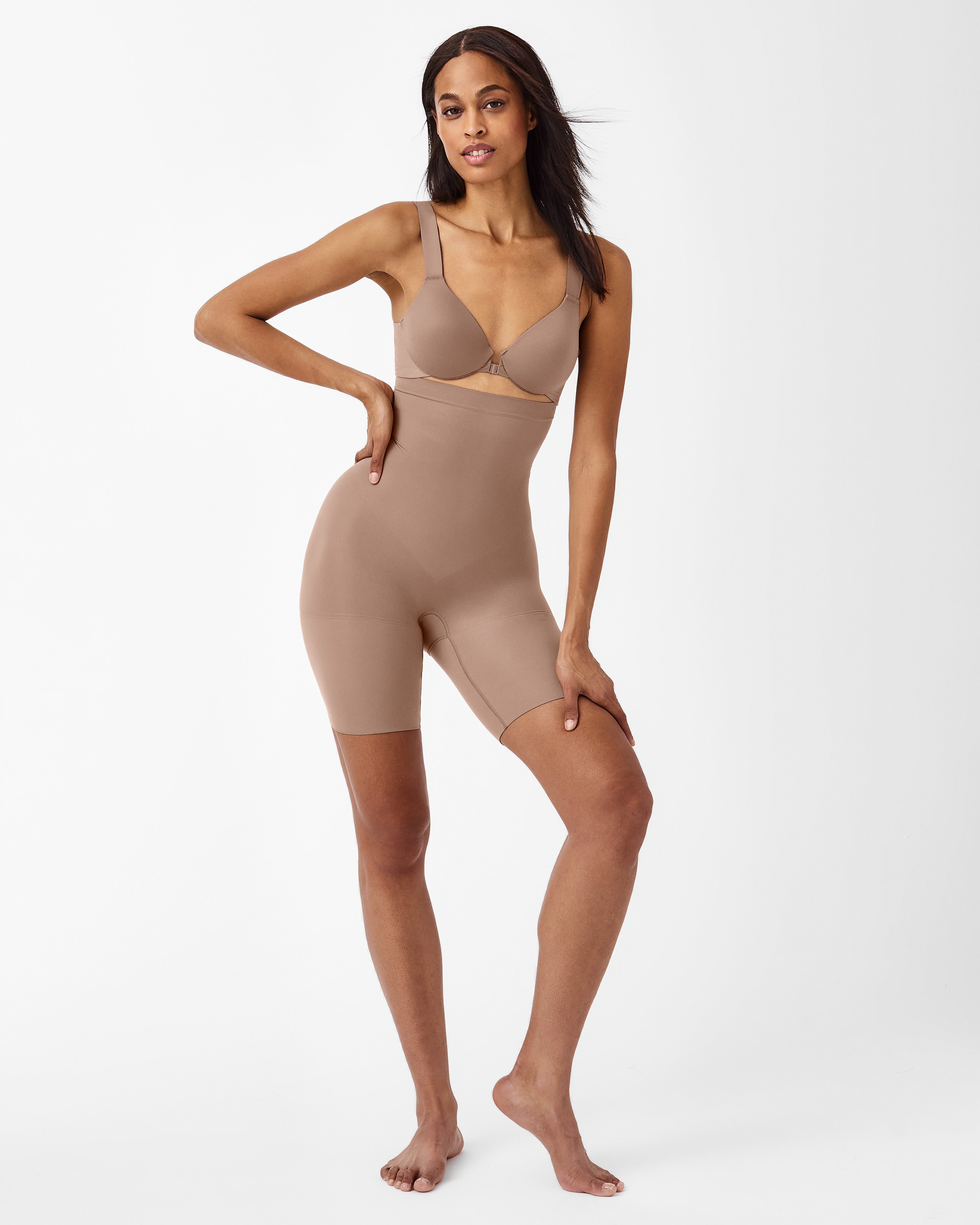 SPANXsculpt™ Seamless Power High-Waisted Mid-Thigh Short | Cafe Au Lait