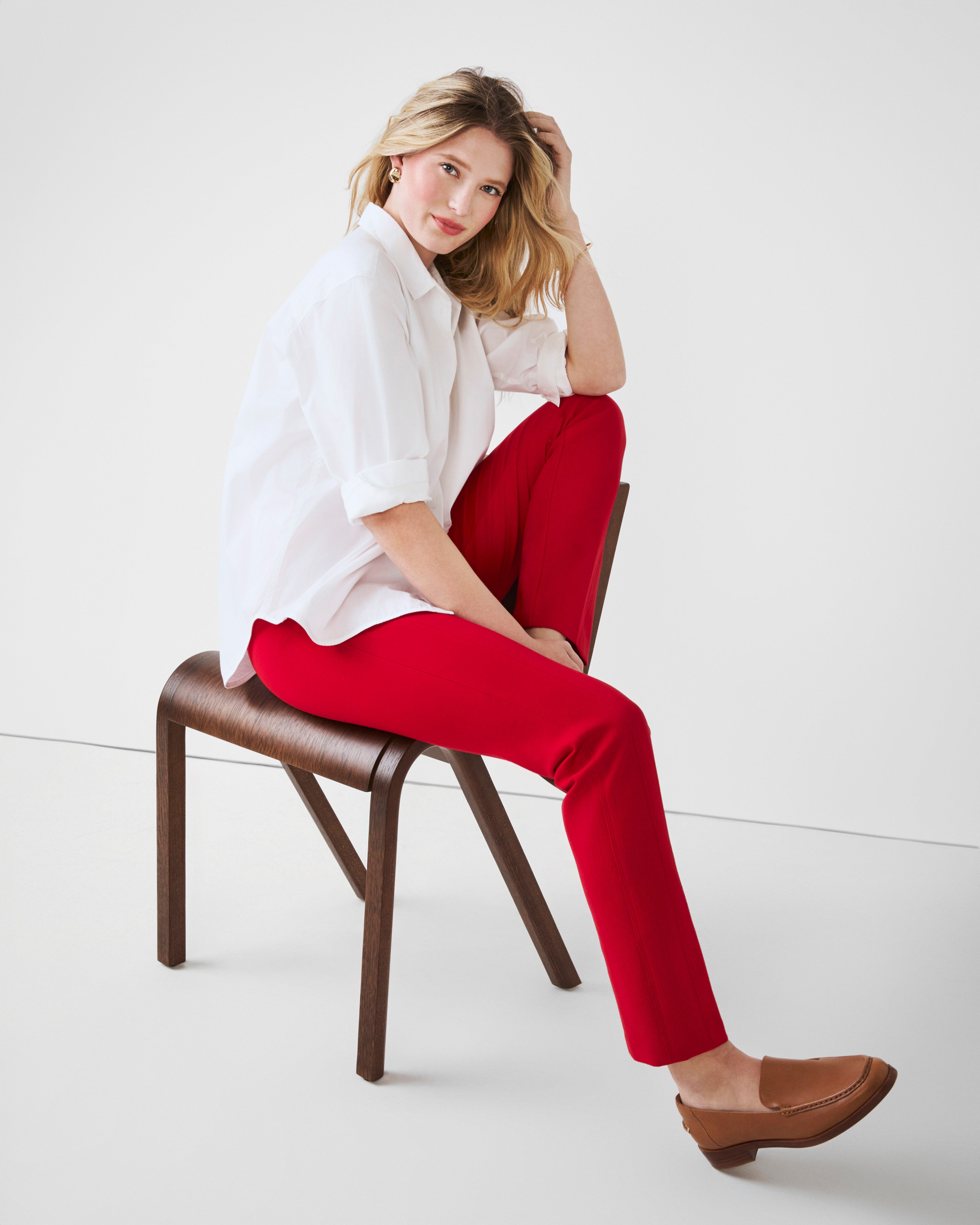 SPANXsupersmooth™ PerfectFit Ponte Slim Straight Pant  Spanx True Red