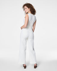 SPANXshape™ Original EveryWear Cropped Wide Leg Jeans with Patch Pockets  White