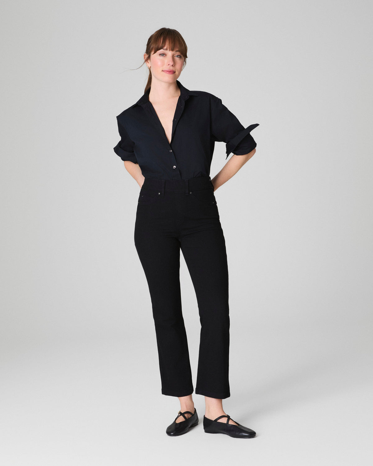 SPANXshape™ Original EveryWear Kick Flare Jeans  Clean Black