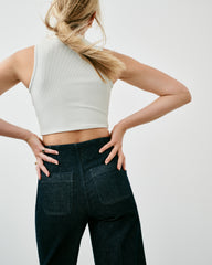 SPANXshape™ Original EveryWear Zero Waistband Cropped Wide Leg Jeans  Raw Indigo