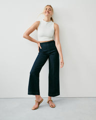 SPANXshape™ Original EveryWear Zero Waistband Cropped Wide Leg Jeans  Raw Indigo