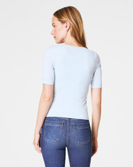 SPANXsmooth™ Jersey V-Neck Tee | Sky