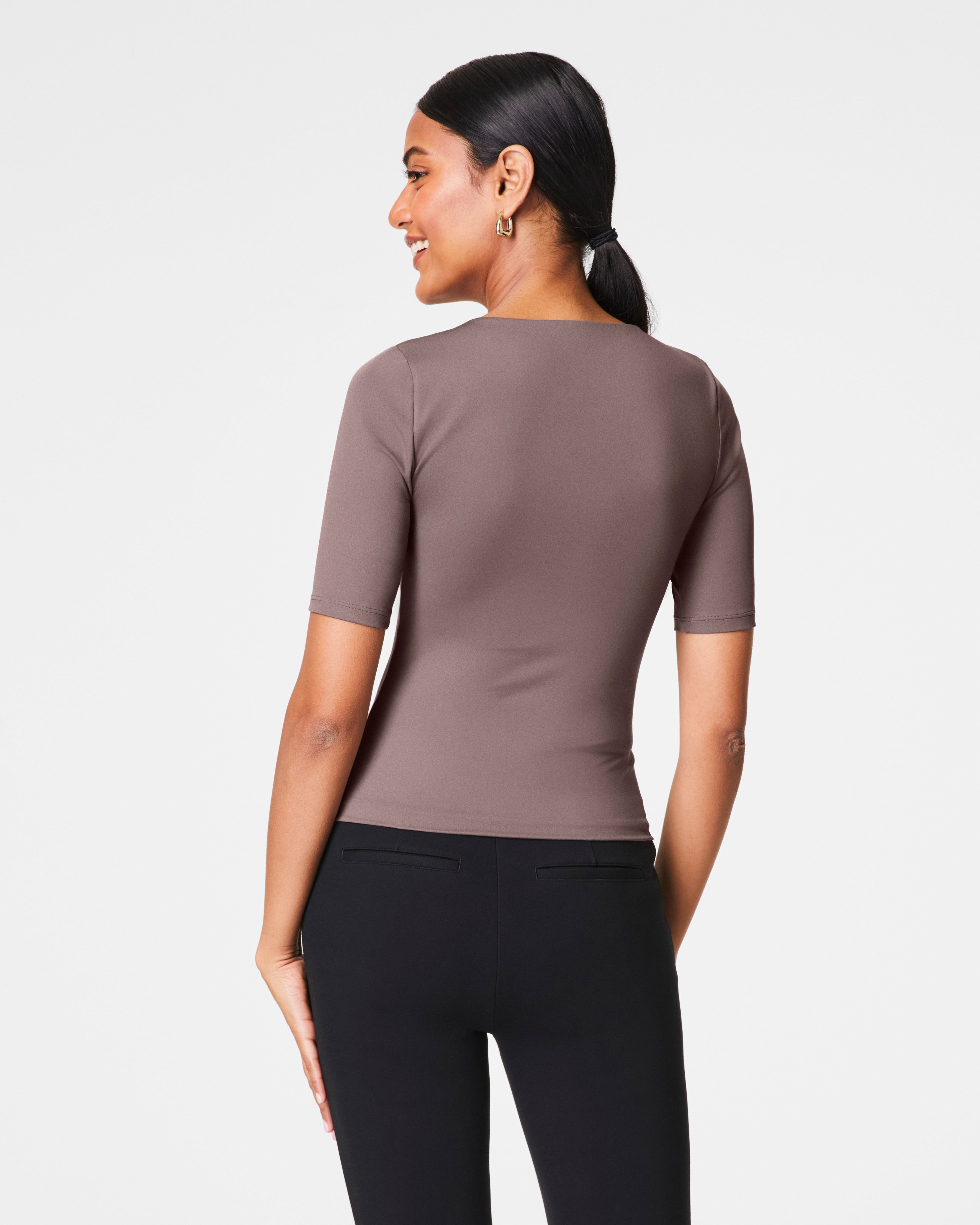 SPANXsmooth™ Jersey V-Neck Tee  Smoke