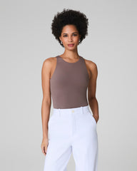 SPANXsmooth™ Jersey High Neck Tank  Smoke