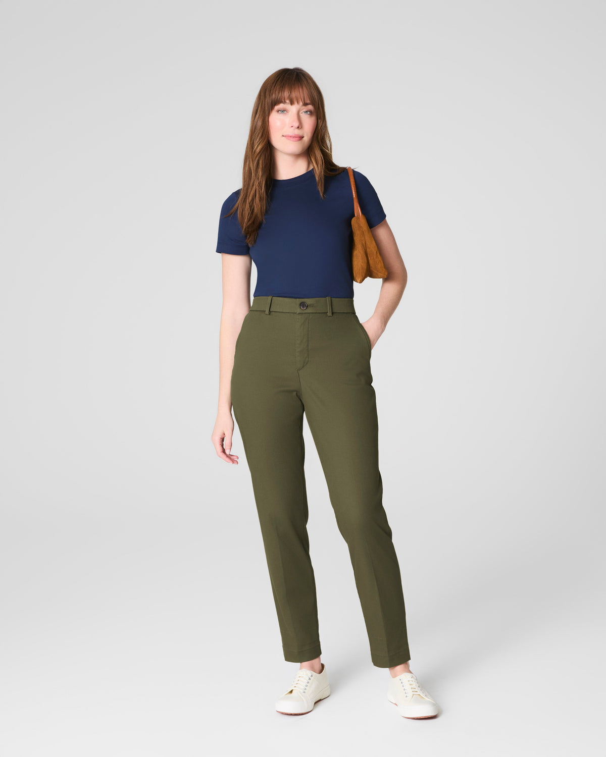 SPANXsupersmooth™ Stretch Twill Slim Straight Pant  Dark Pine