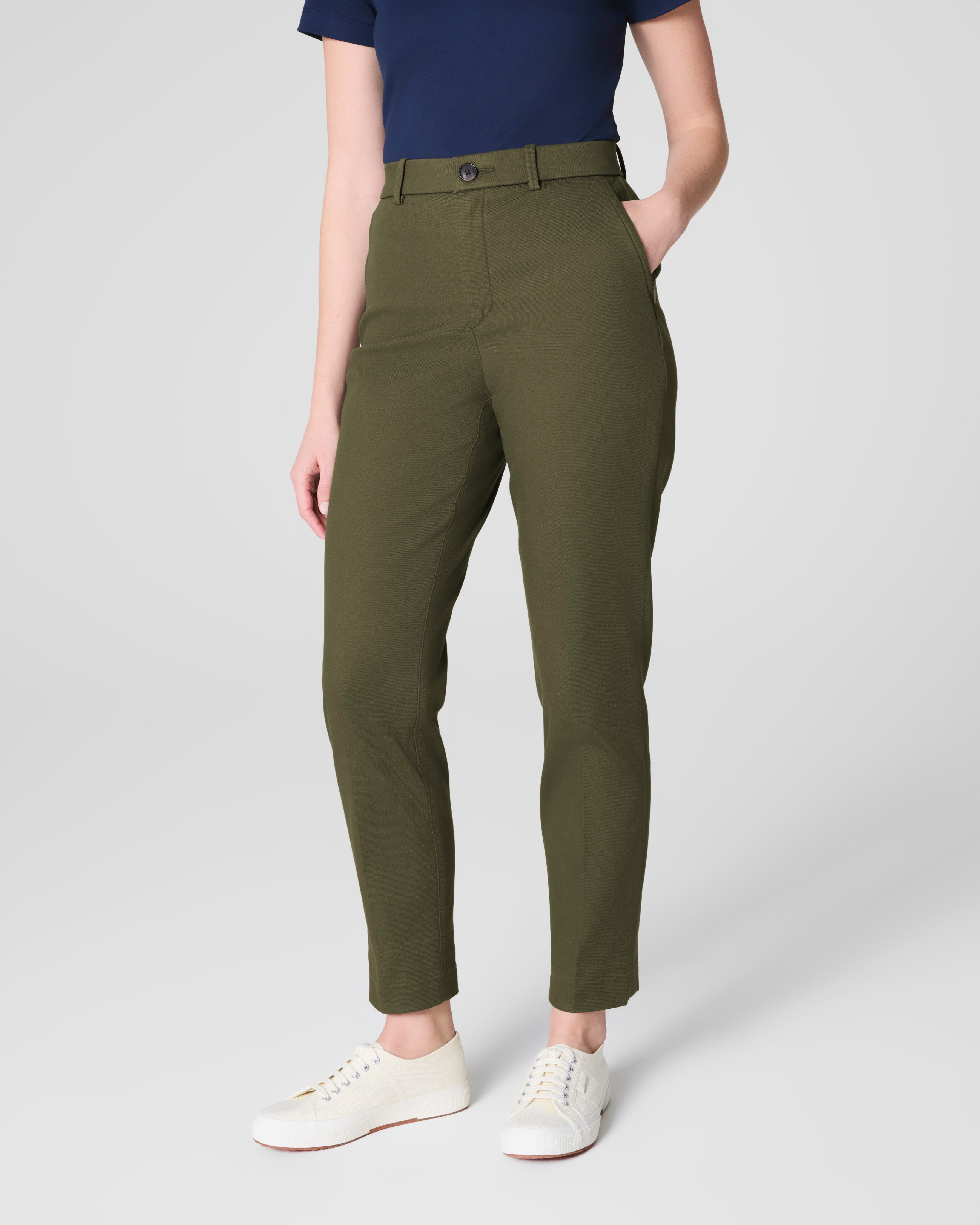 SPANXsupersmooth™ Stretch Twill Slim Straight Pant  Dark Pine