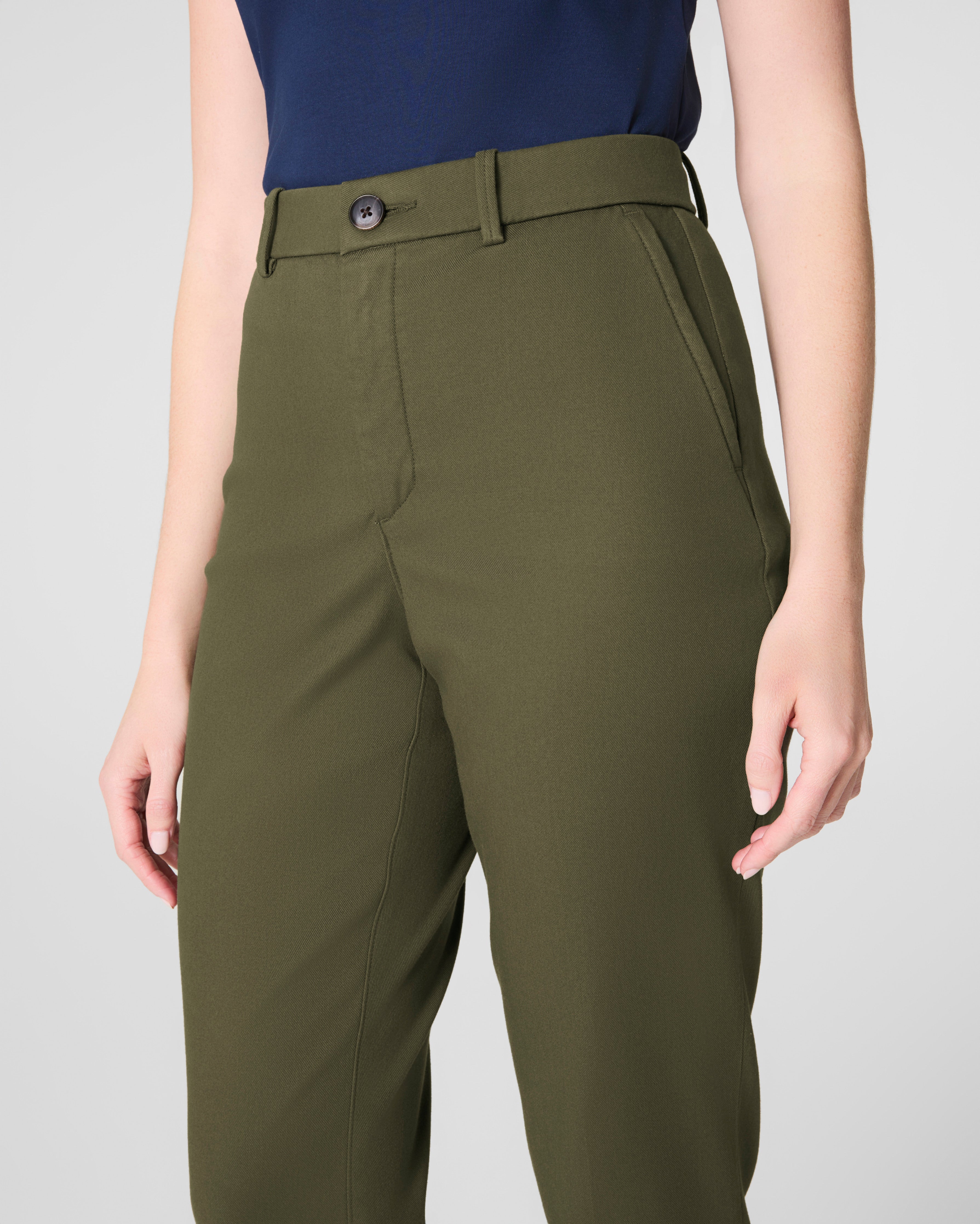 SPANXsupersmooth™ Stretch Twill Slim Straight Pant  Dark Pine