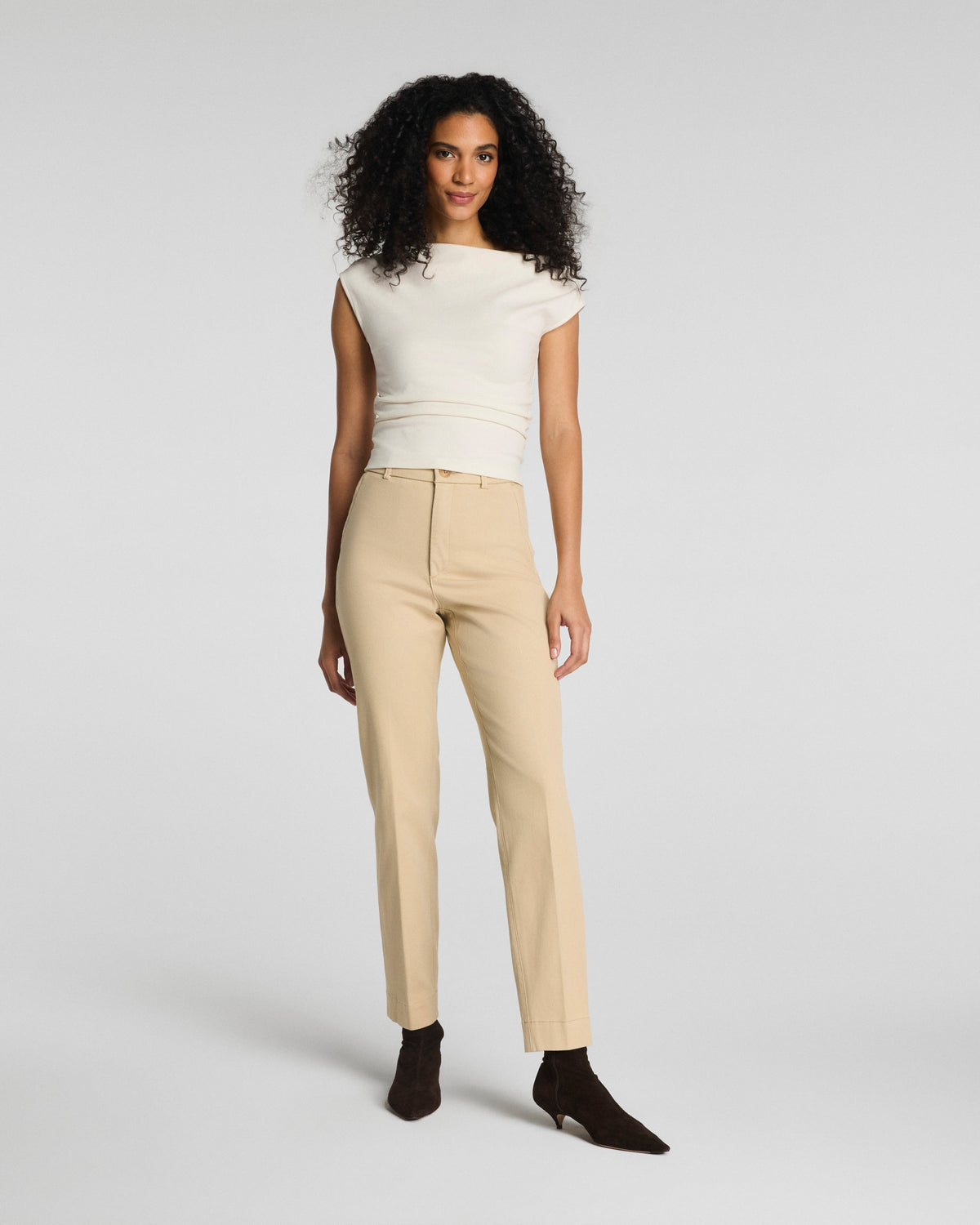 SPANXsupersmooth™ Stretch Twill Slim Straight Pant | Sandbar