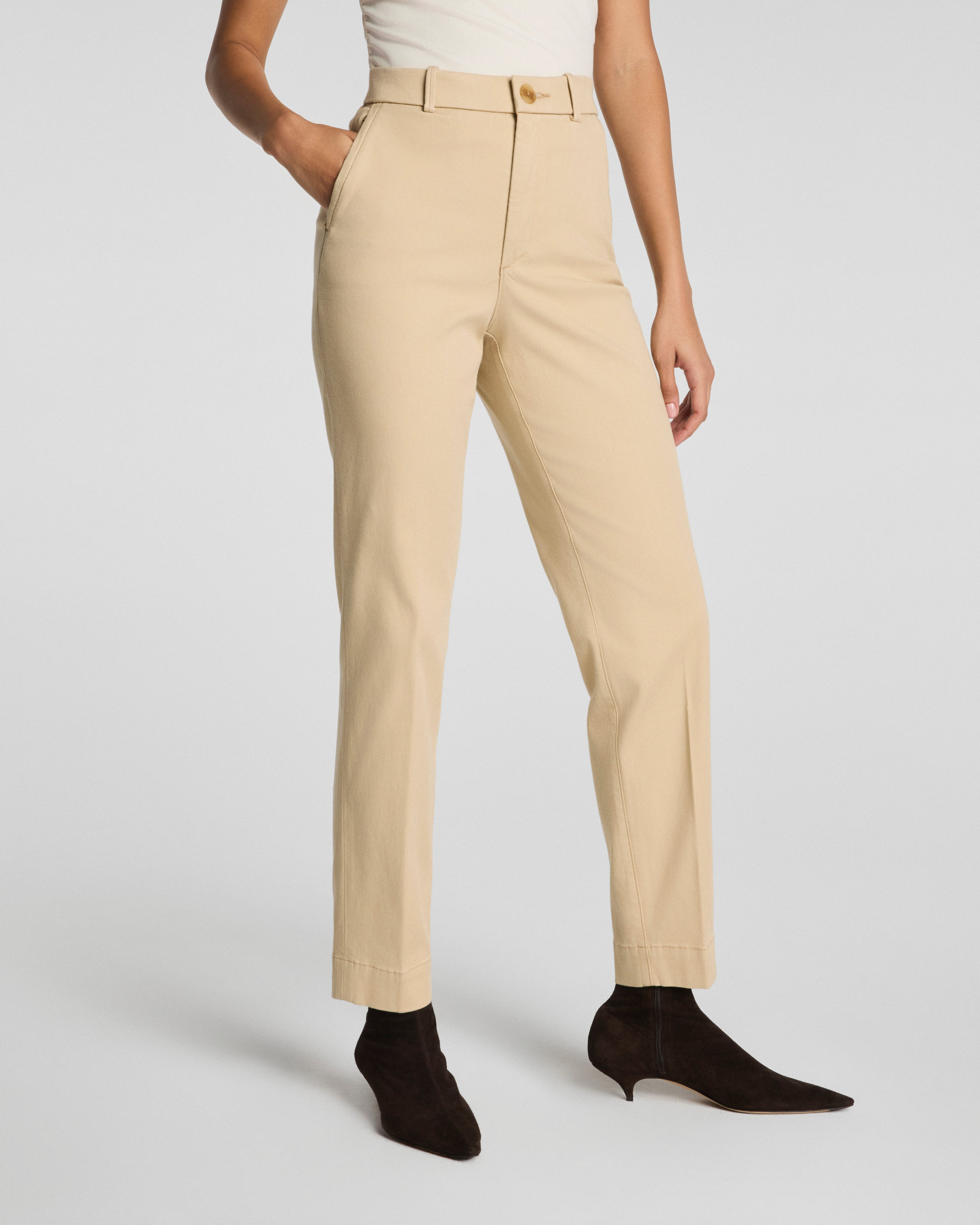 SPANXsupersmooth™ Stretch Twill Slim Straight Pant | Sandbar