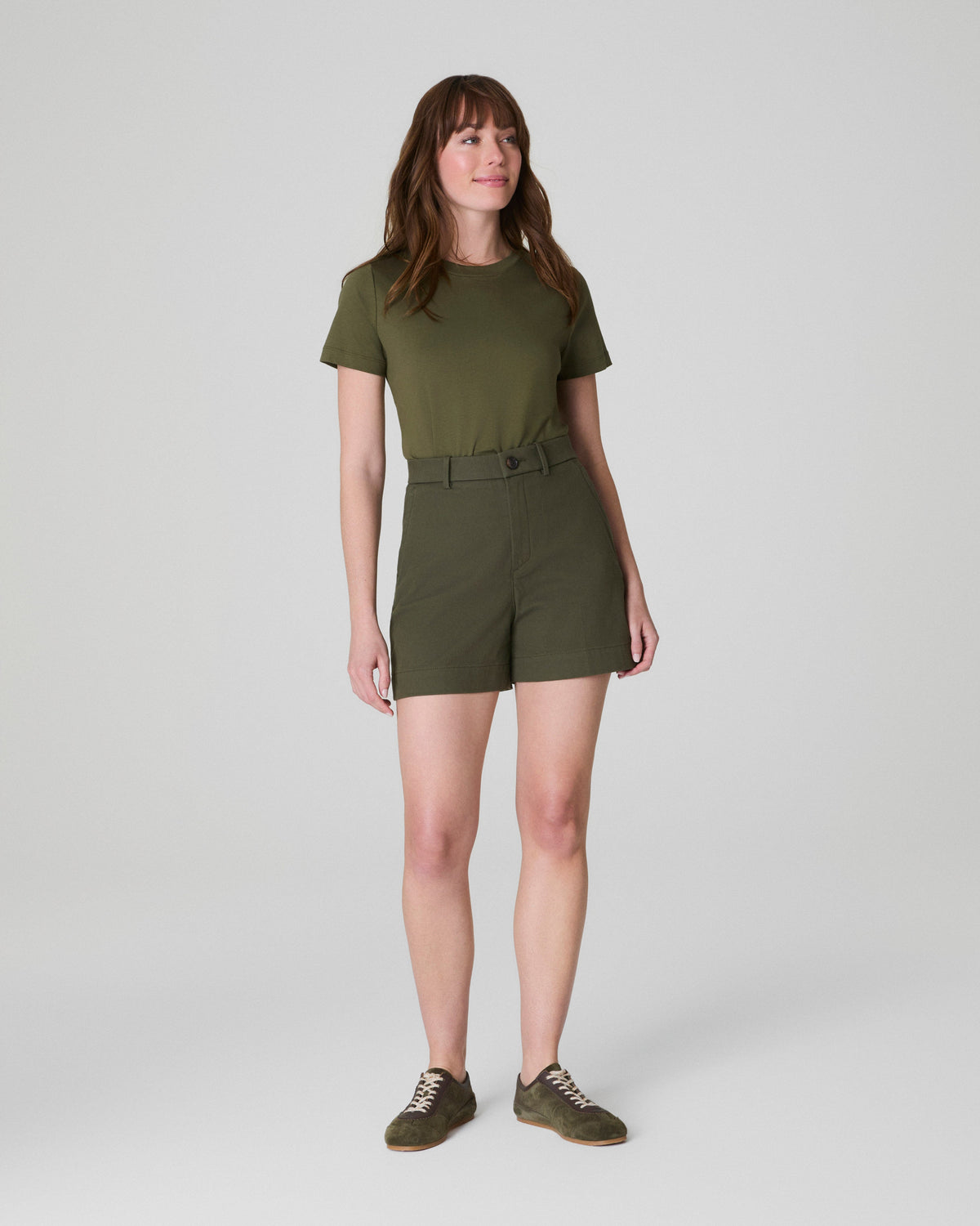 SPANXsupersmooth™ Stretch Twill Short, 5"  Dark Pine