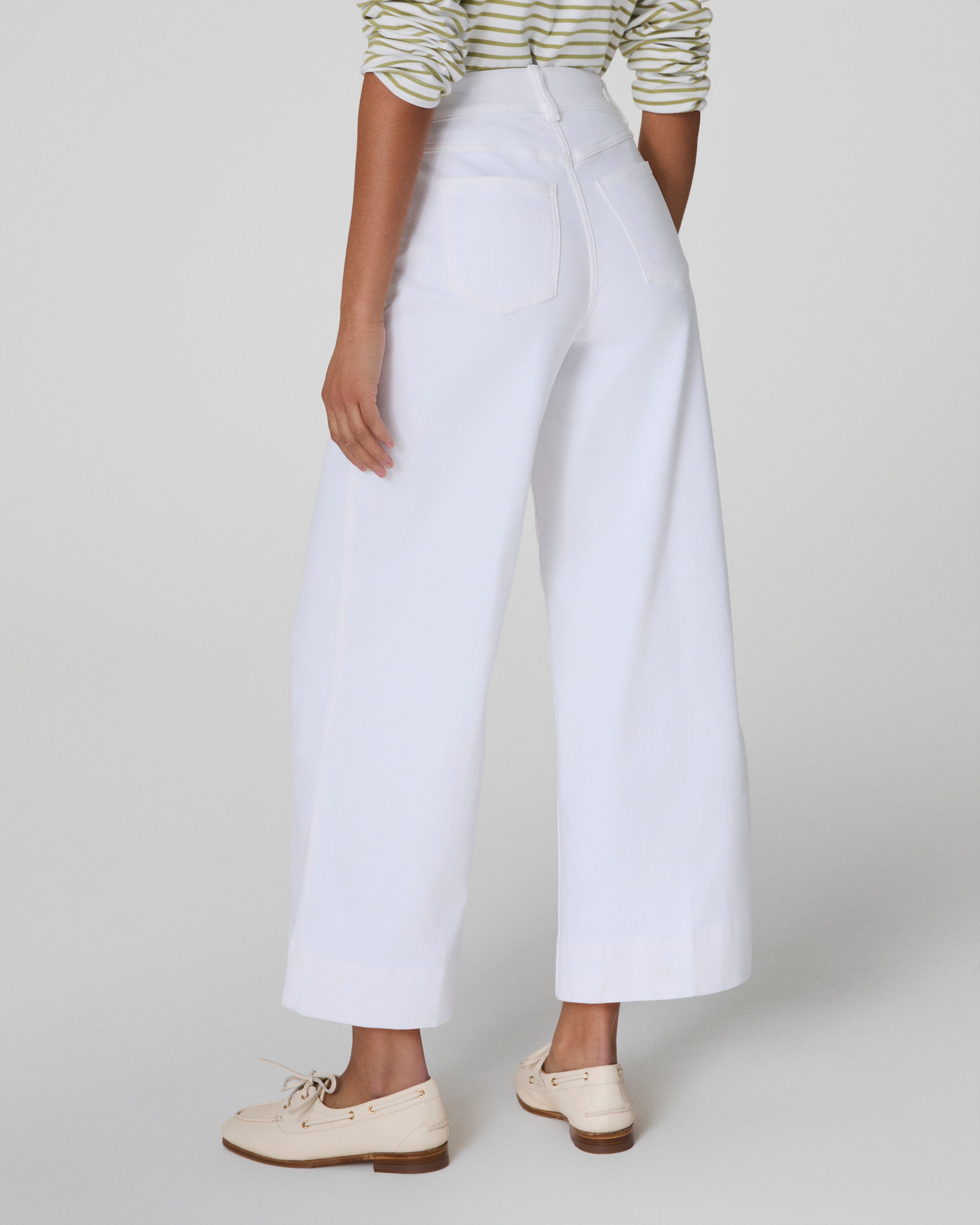 SPANXshape™ Original EveryWear Cropped Wide Leg Jeans  White