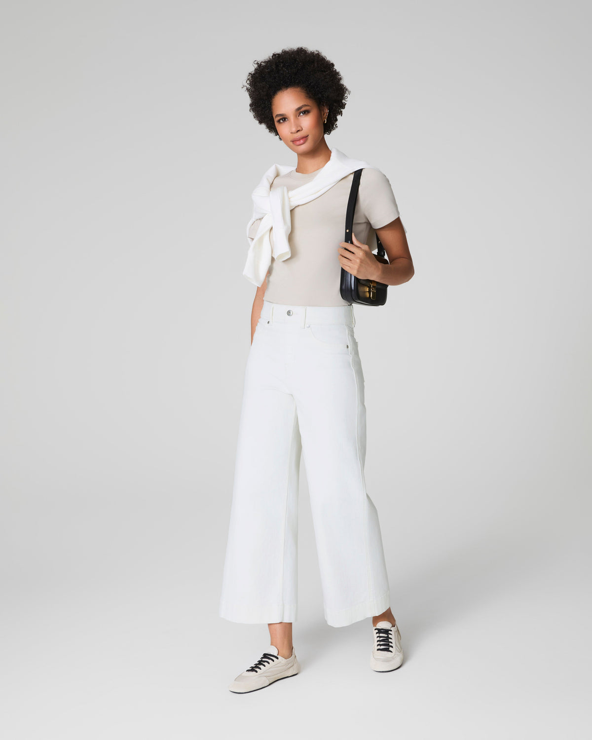 SPANXshape™ Original EveryWear Cropped Wide Leg Jeans  Chalk