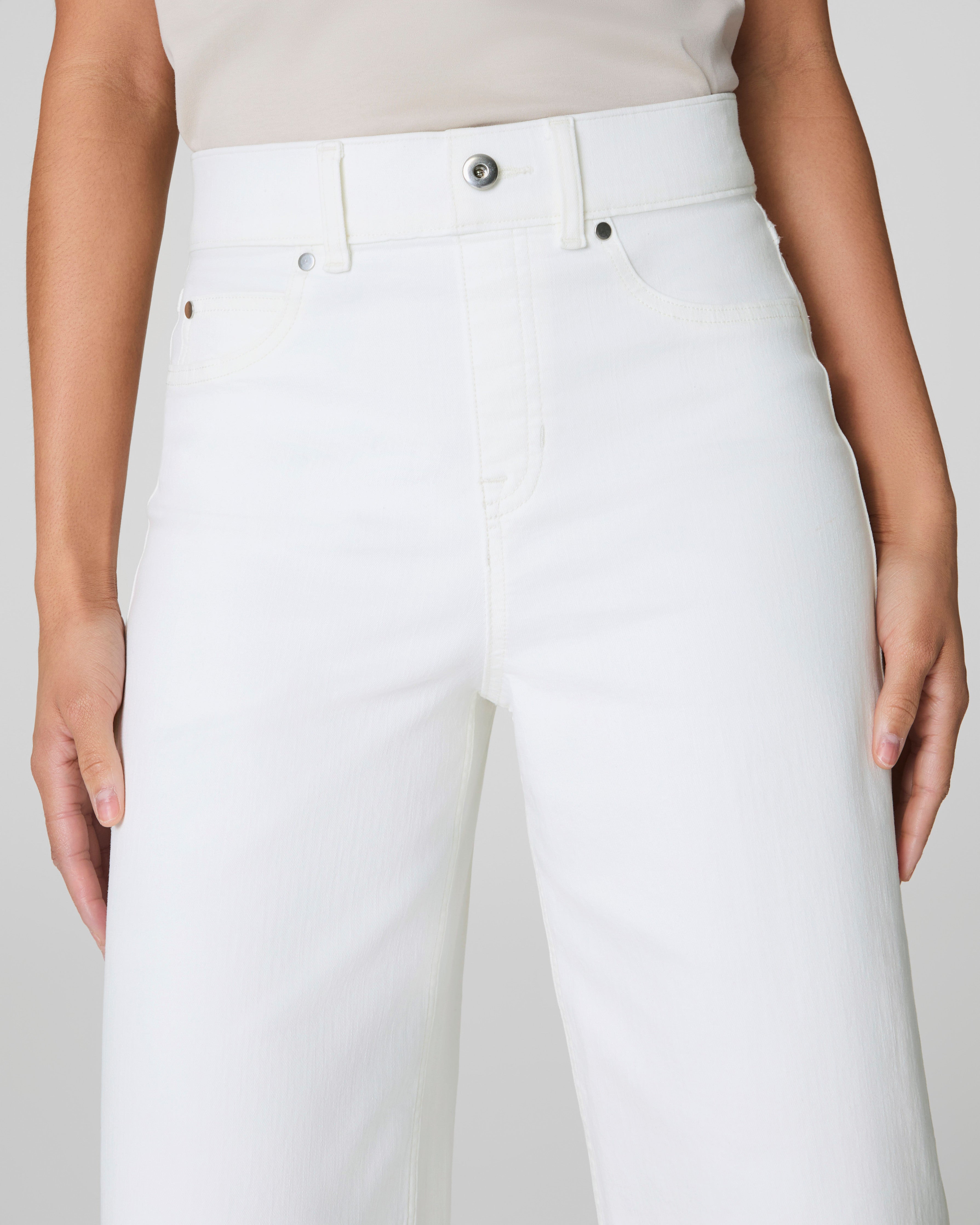 SPANXshape™ Original EveryWear Cropped Wide Leg Jeans  Chalk