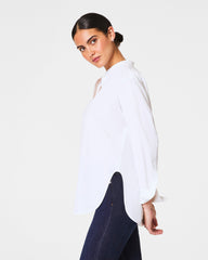 SPANX® Poplin Button-Up Tunic | Classic White