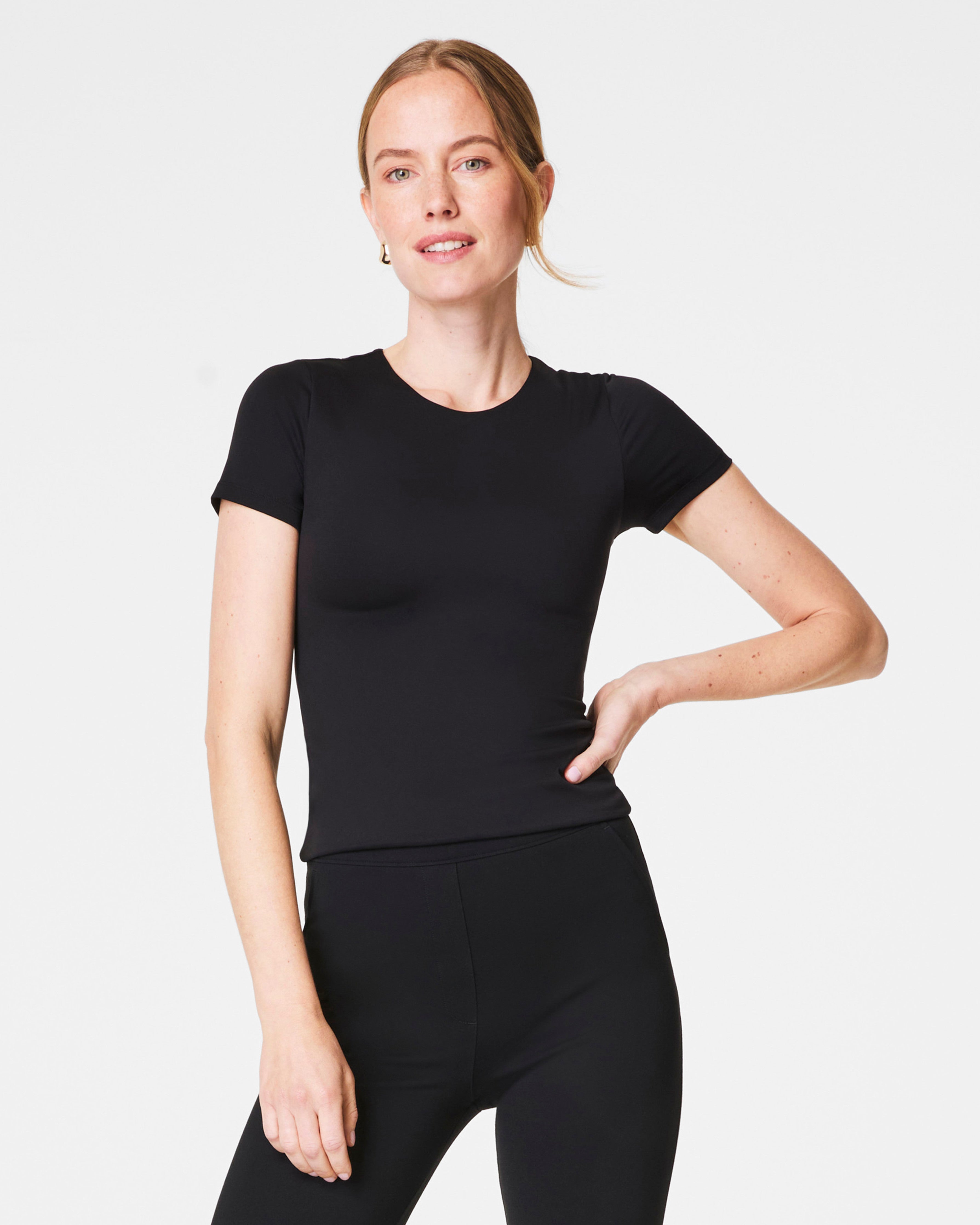 SPANXsmooth™ Jersey Crewneck Tee | Classic Black
