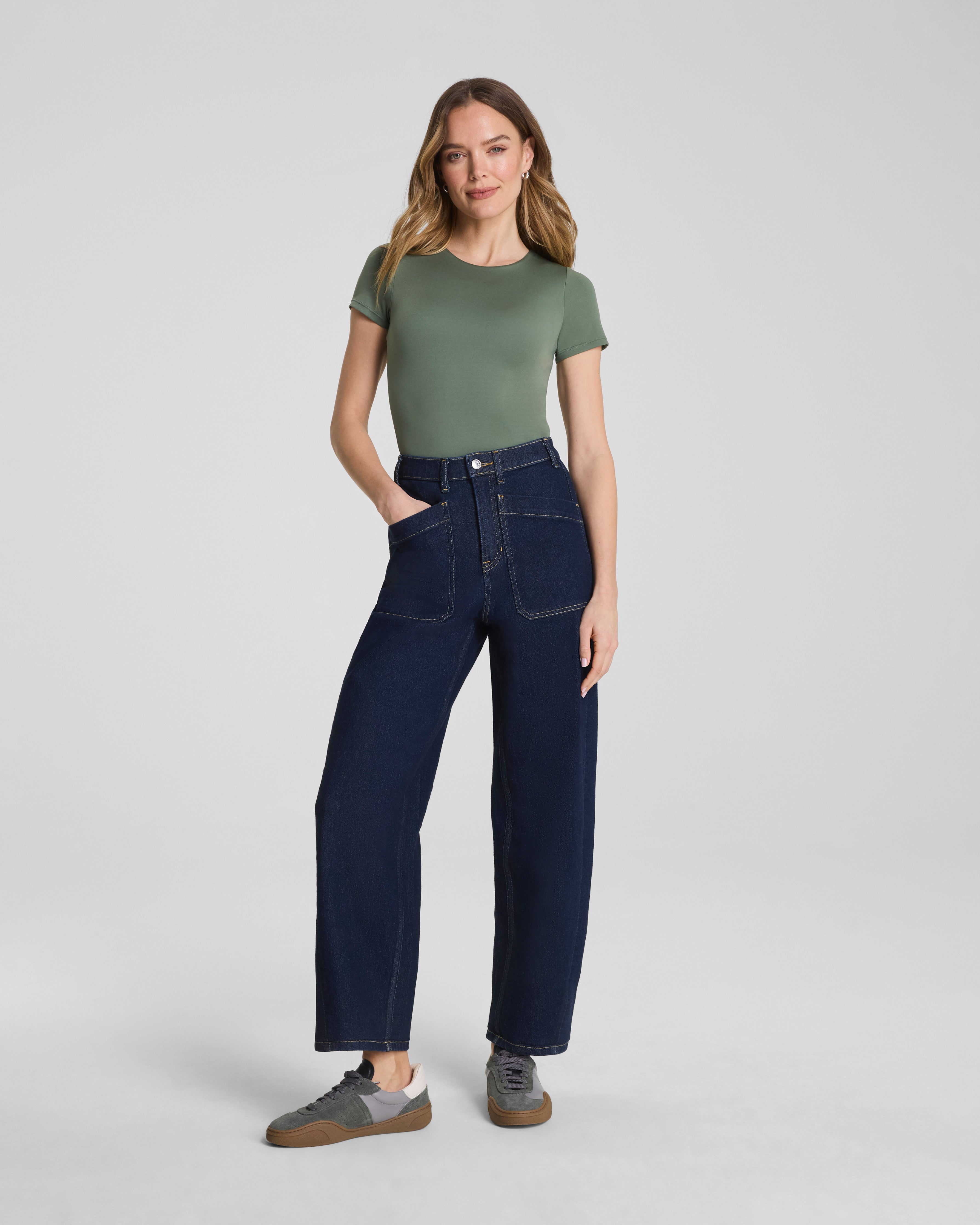 SPANXsmooth™ Jersey Crewneck Tee | Eucalyptus