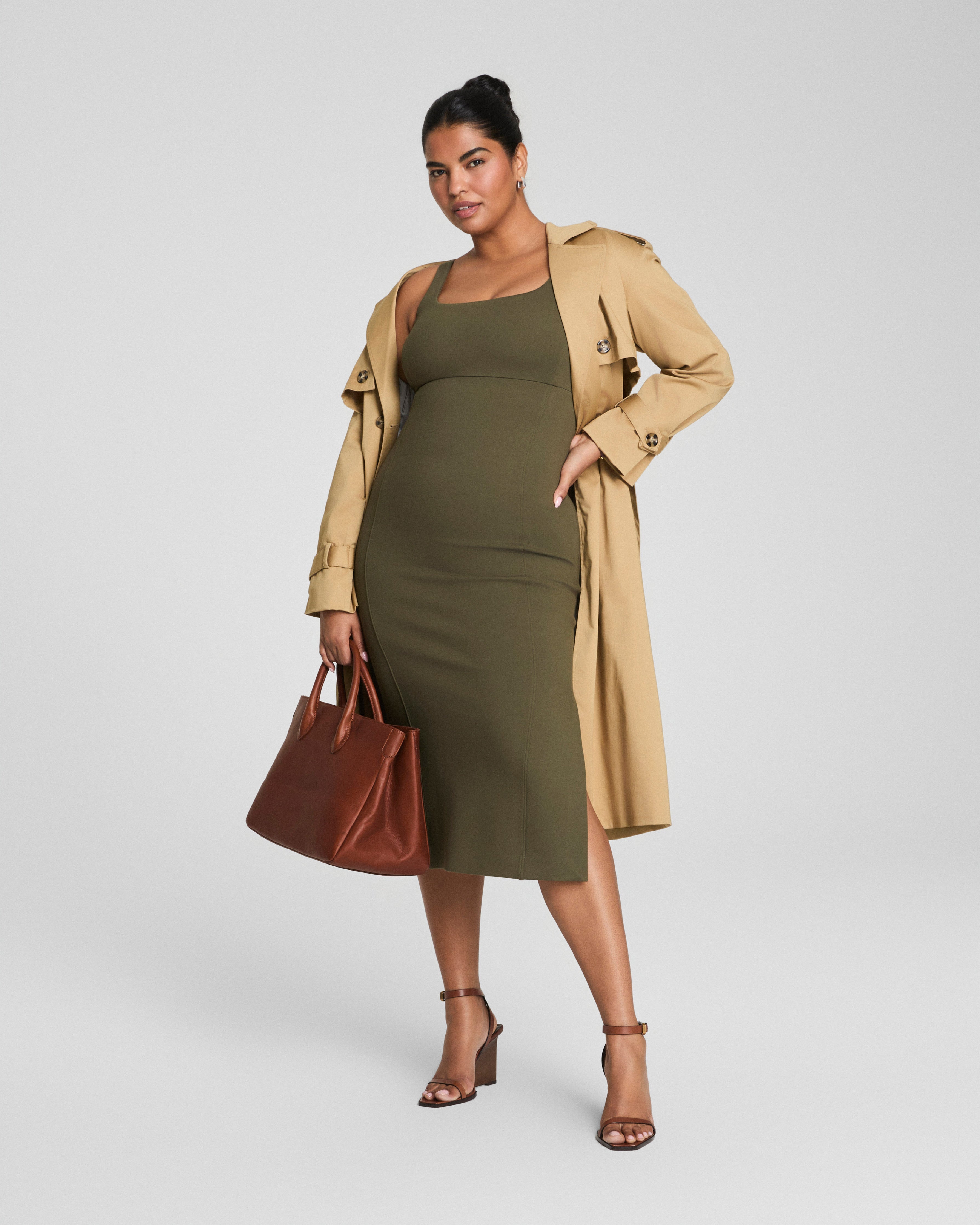 SPANXshape™ Ponte Midi Tank Dress  Dark Pine