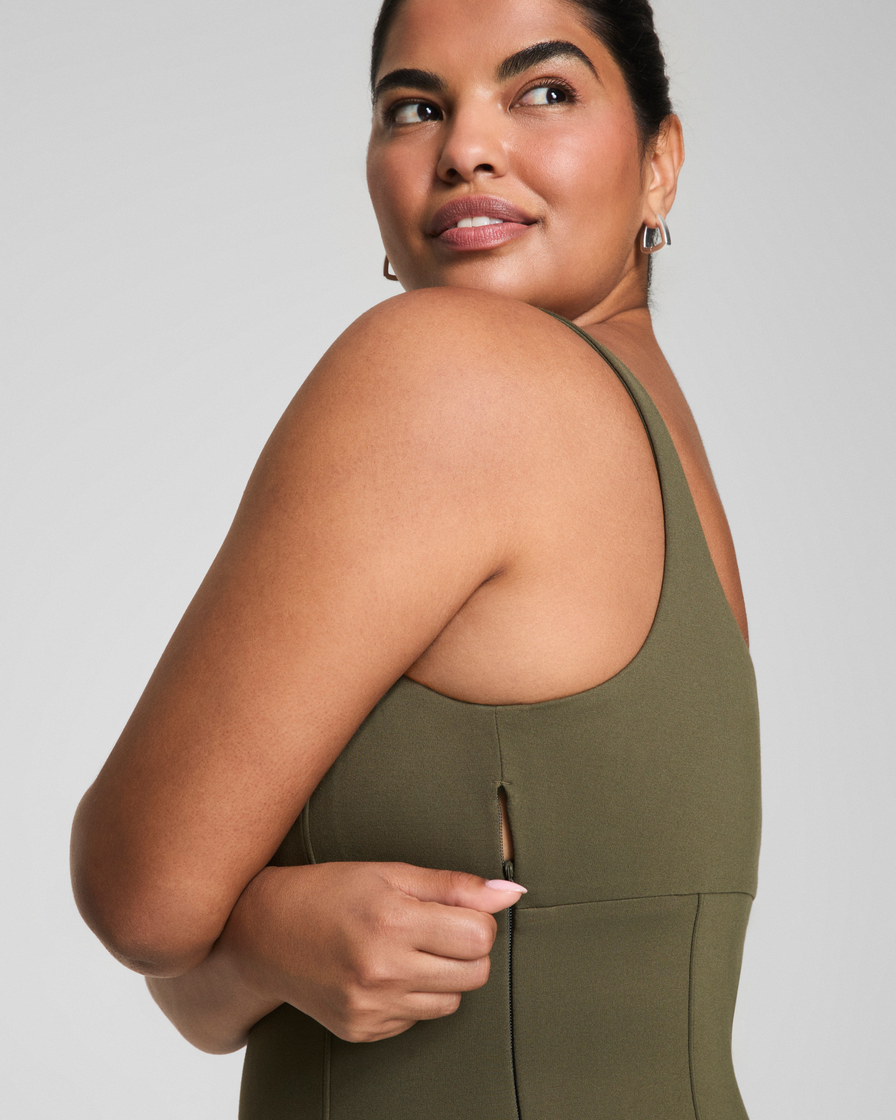 SPANXshape™ Ponte Midi Tank Dress  Dark Pine
