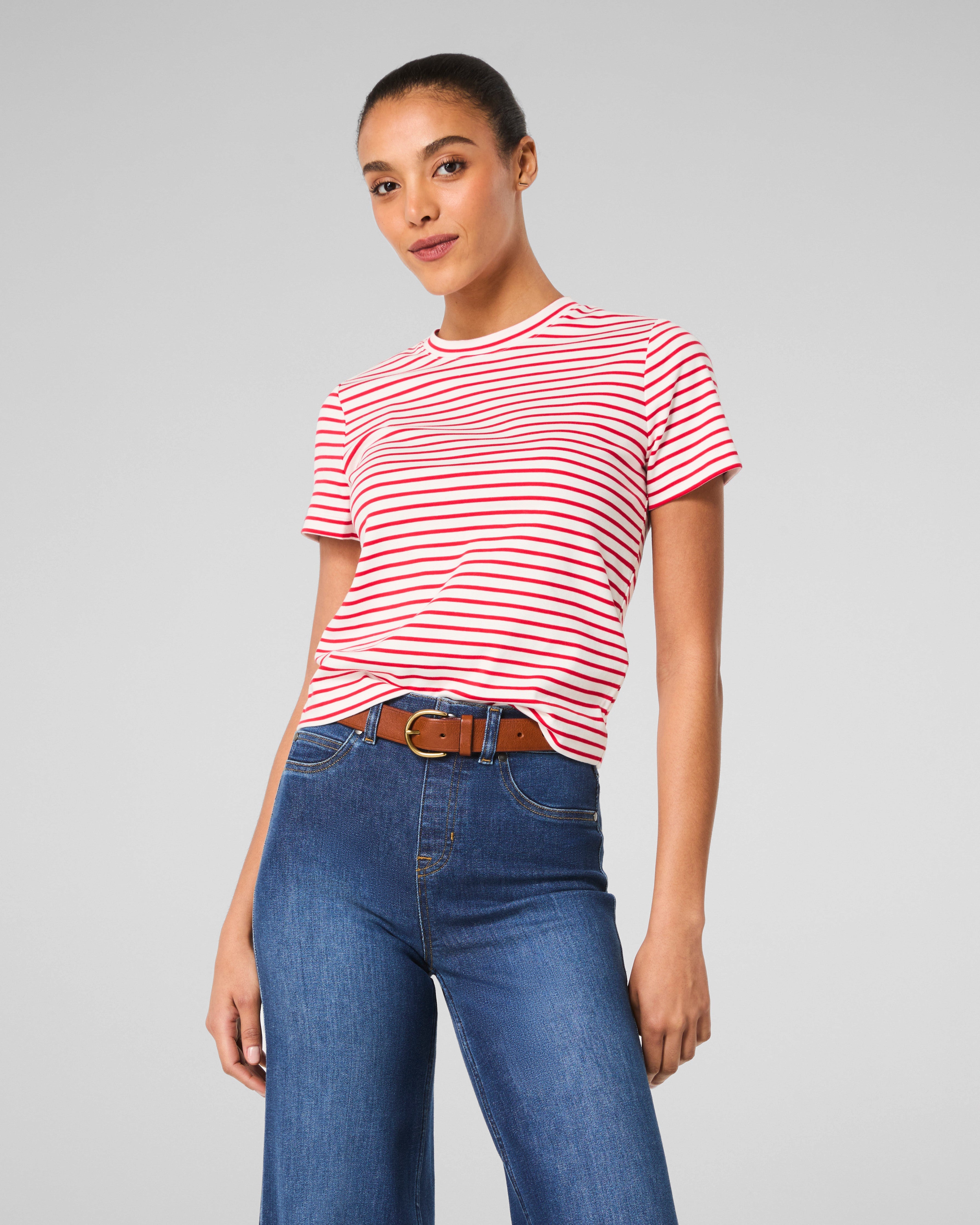 SPANX® Cotton Crewneck Tee