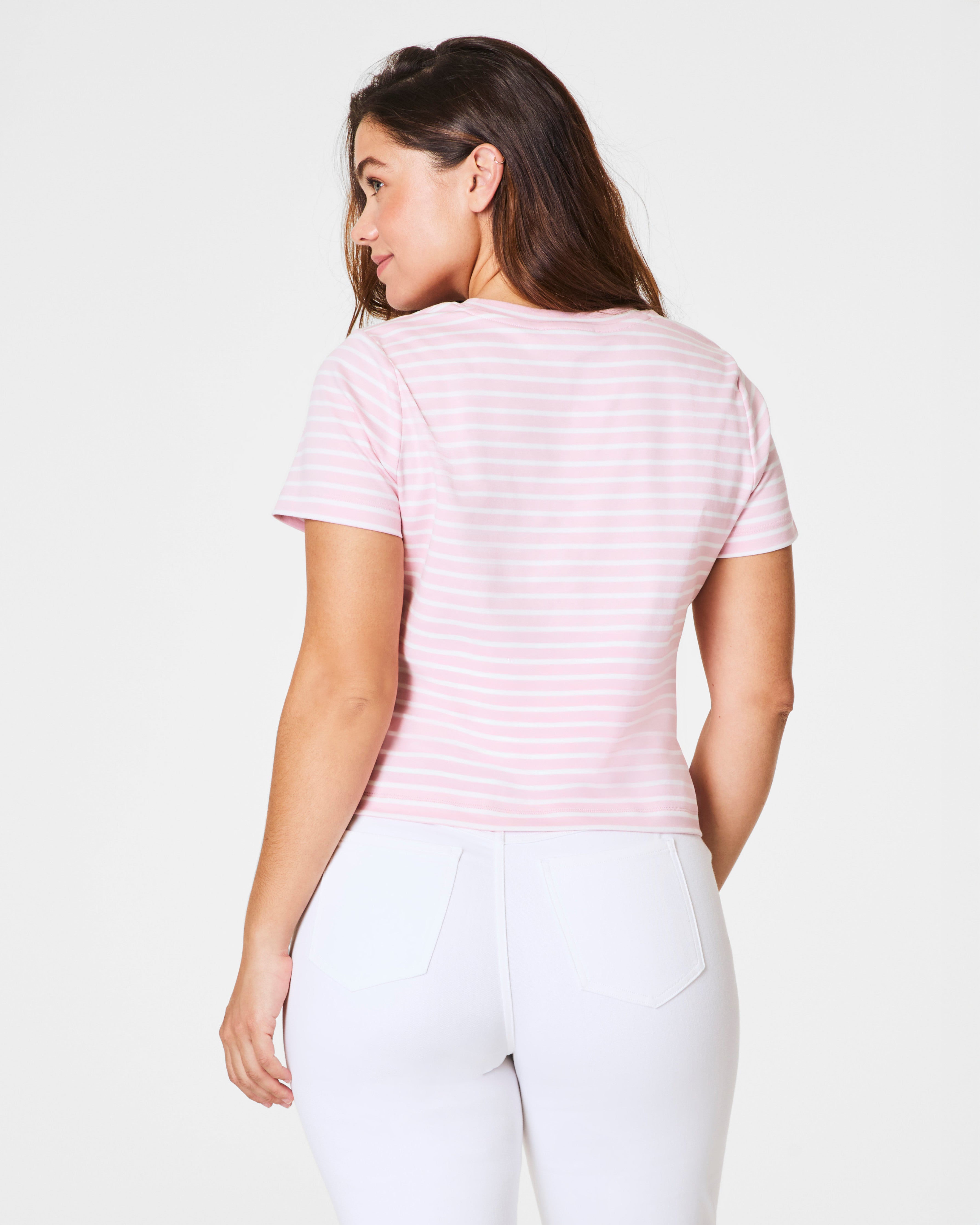 SPANX® Cotton Crewneck Tee  Fleur Stripe