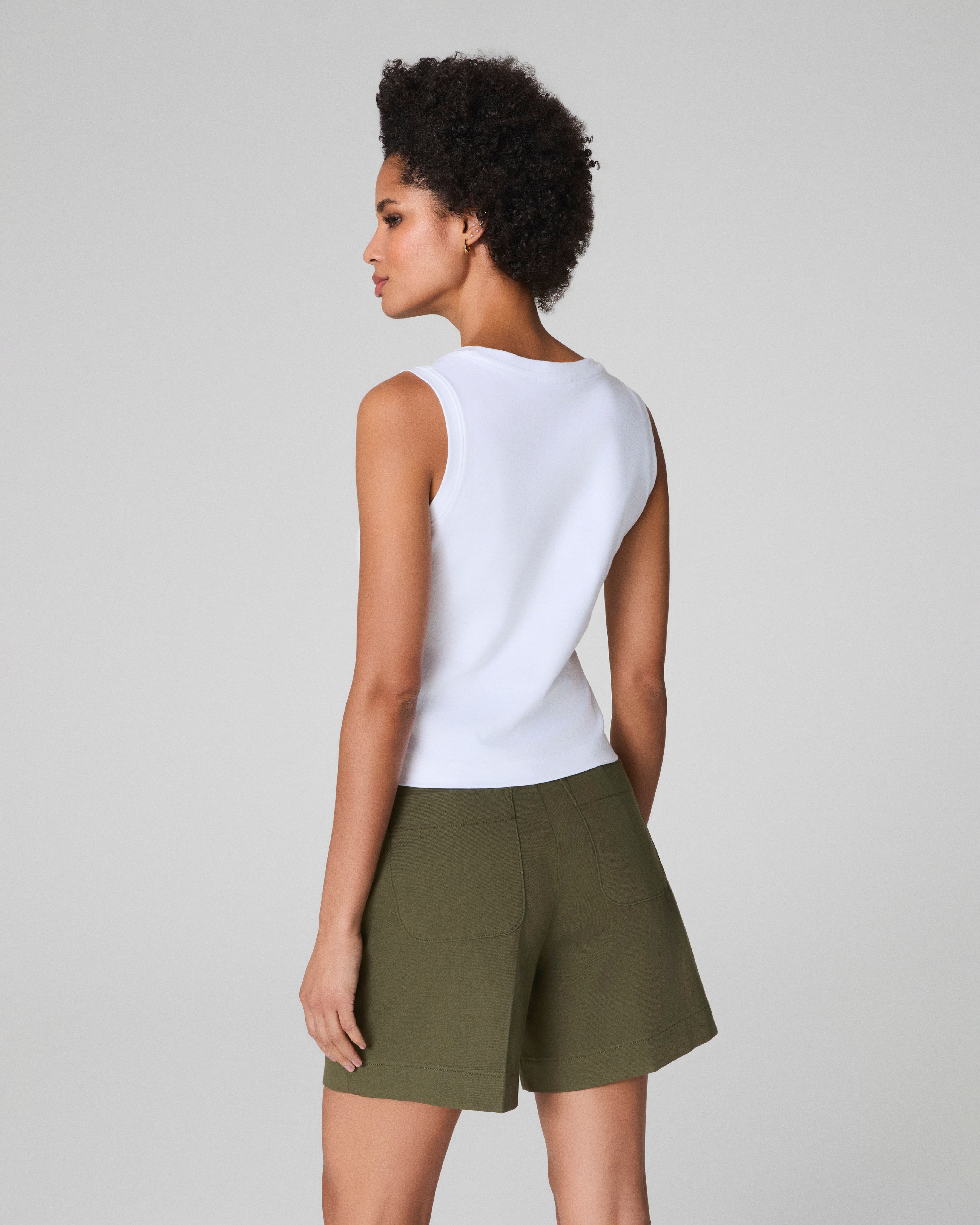 SPANX® Cotton Crewneck Tank  Classic White
