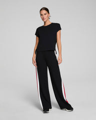 SPANX AirEssentials® Colorblock Wide Leg Track Pant  Very Black/Powder/Spanx Red