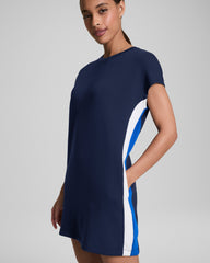 SPANX® AirEssentials Colorblock Mini T-Shirt Dress  Timeless Navy/Powder/Cerulean