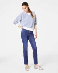 SPANX AirEssentials® Striped Crewneck  Faded Indigo Stripe