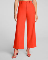 SPANXsupersmooth™ Stretch Twill Cropped Wide Leg Pant | Sunset Coral