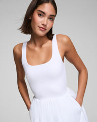SPANXsmooth™ Jersey Scoop Neck Tank Midi Dress  Classic White