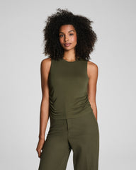 SPANX® Sleek Jersey High Neck Ruched Tank