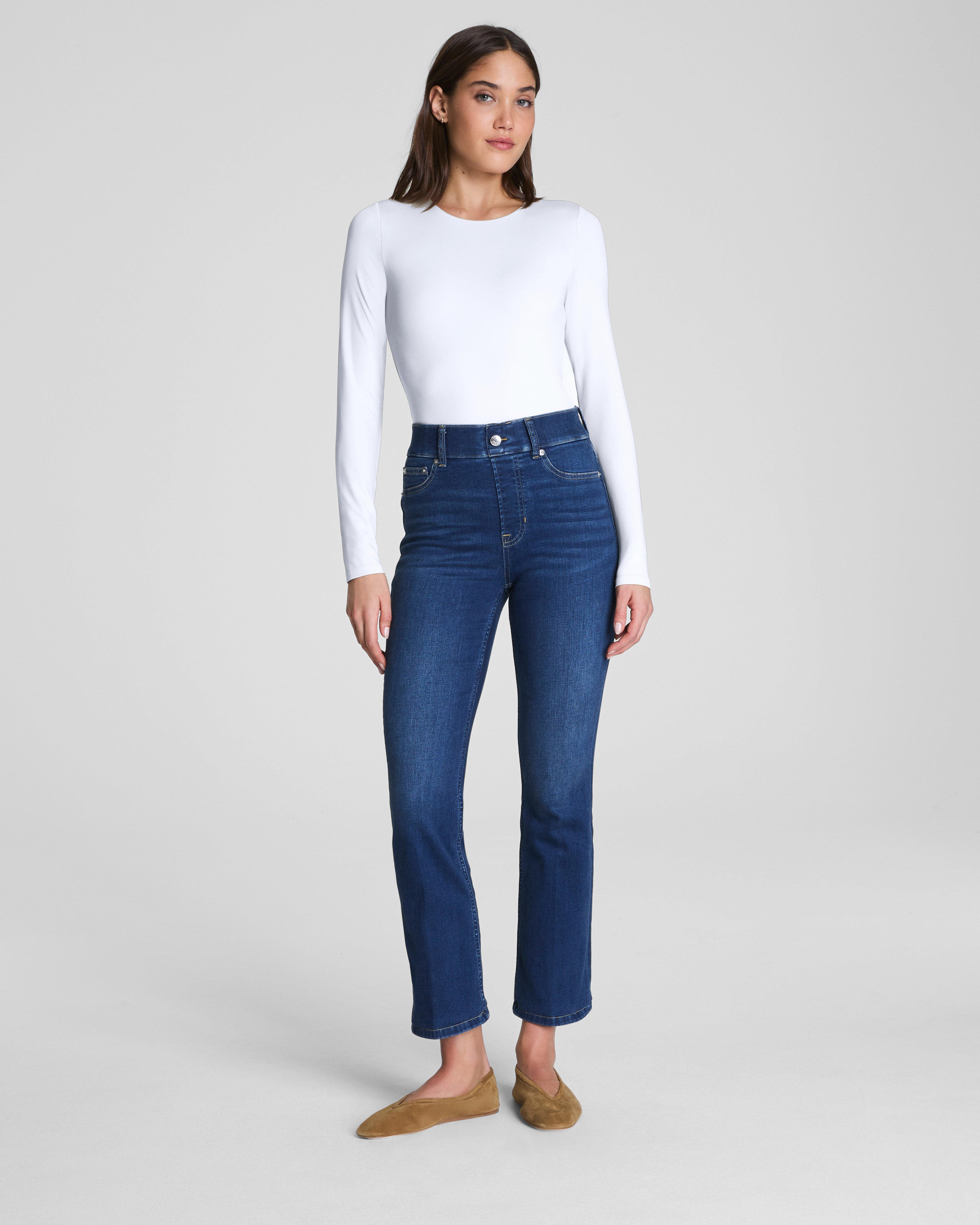 SPANXsmooth™ Jersey Crewneck Long Sleeve Top | Classic White