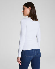 SPANXsmooth™ Jersey Crewneck Long Sleeve Top | Classic White