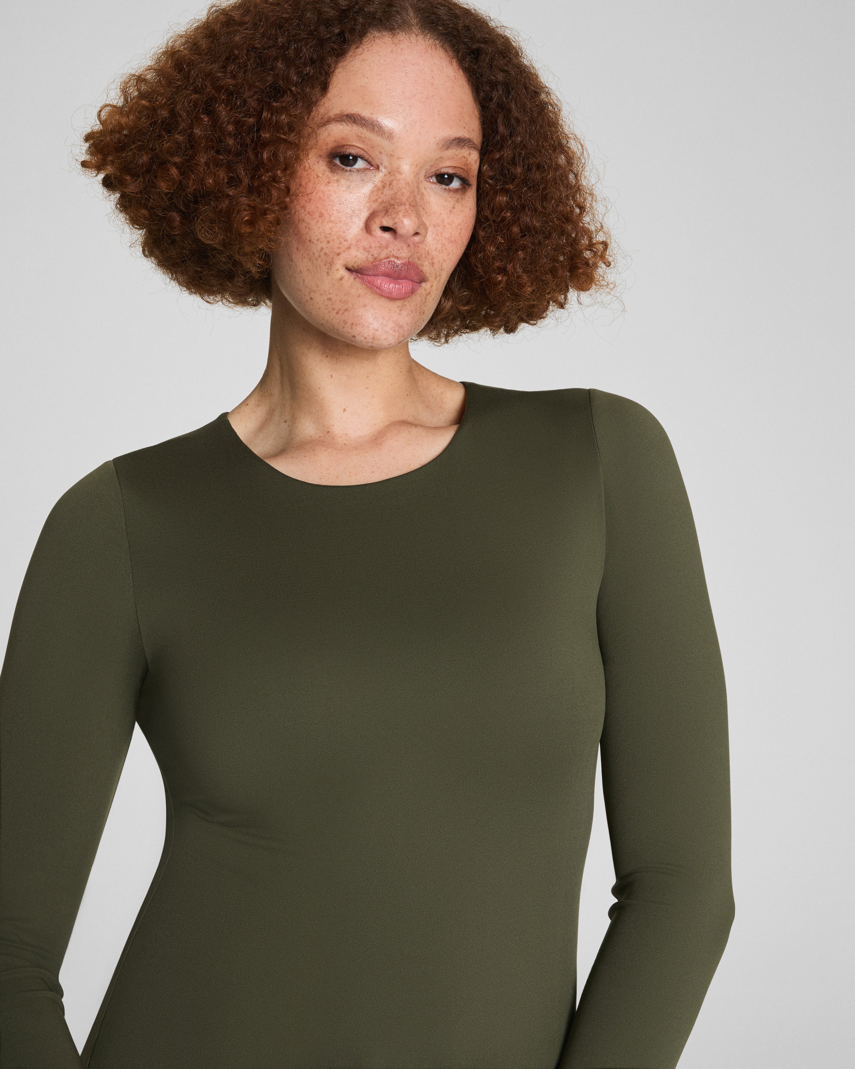 SPANXsmooth™ Jersey Crewneck Long Sleeve Top  Dark Pine