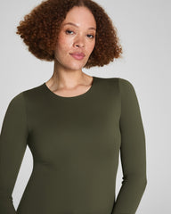 SPANXsmooth™ Jersey Crewneck Long Sleeve Top  Dark Pine
