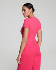 SPANXsmooth™ Jersey Crewneck Thong Bodysuit  Tulip