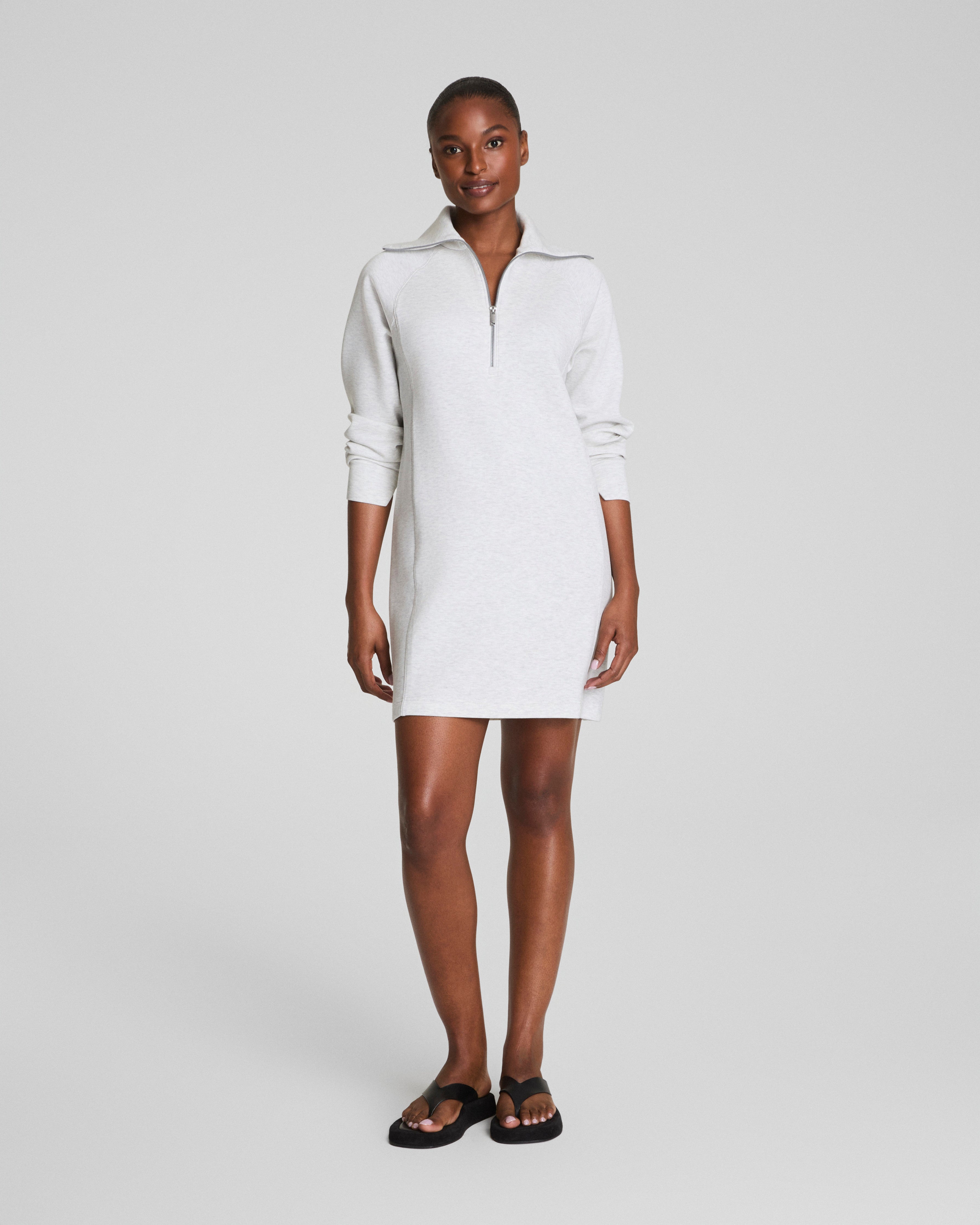 SPANX® AirEssentials Half Zip Dress  Vivid Heather Grey
