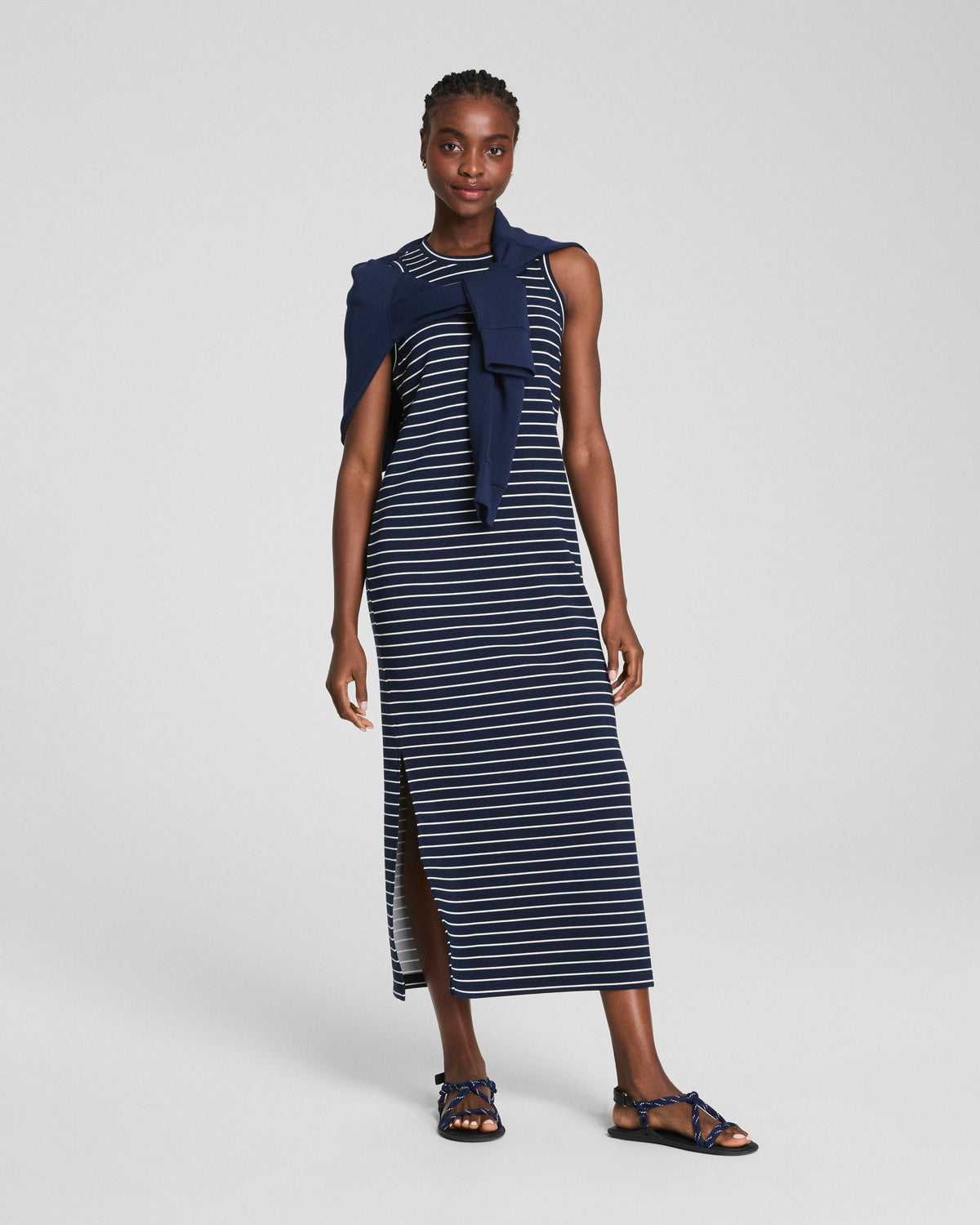 SPANX® AirEssentials Stripe Maxi Tank Dress  Timeless Navy Stripe