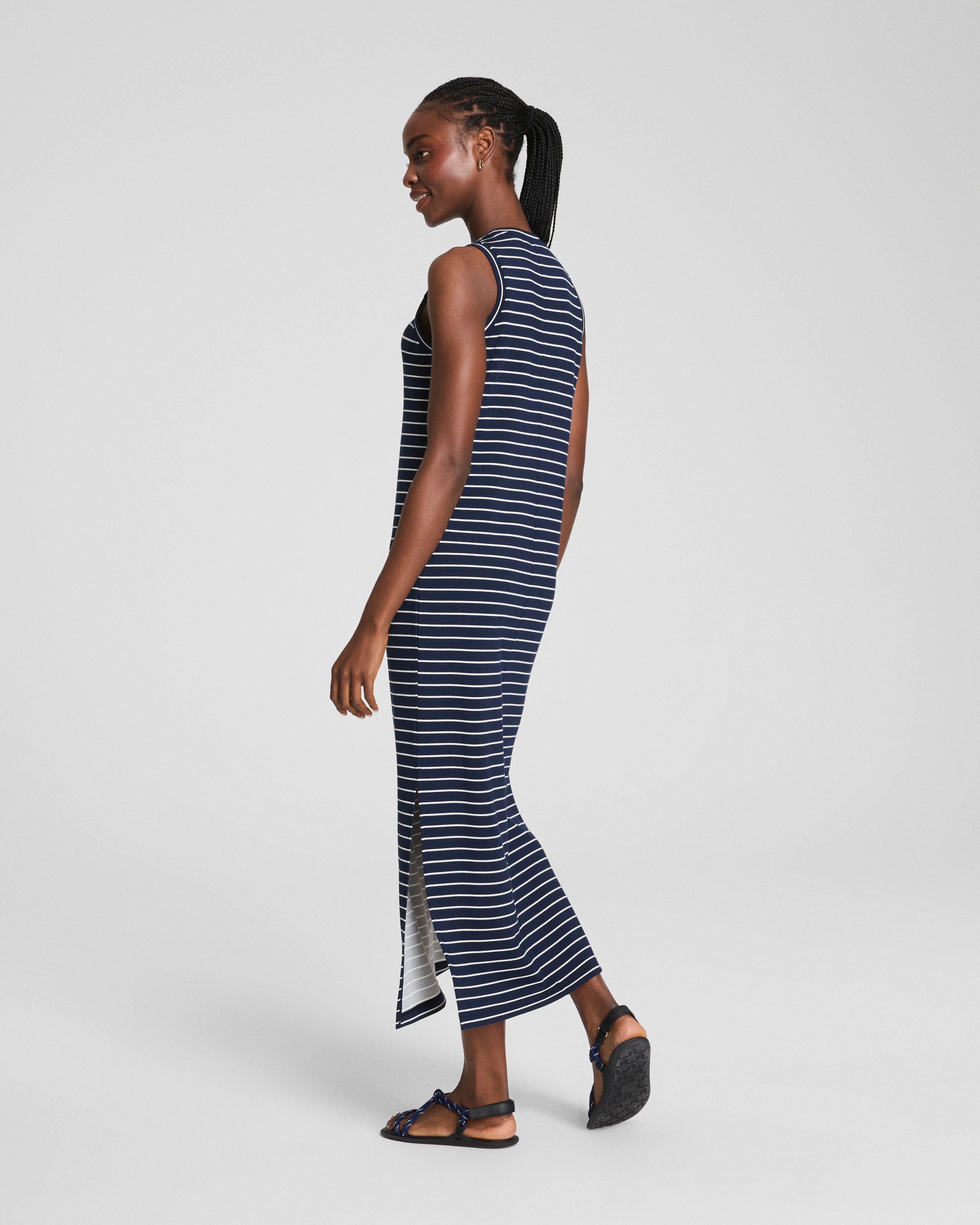 SPANX® AirEssentials Stripe Maxi Tank Dress  Timeless Navy Stripe