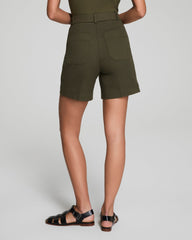 SPANXsupersmooth™ Stretch Twill Short, 7"  Dark Pine