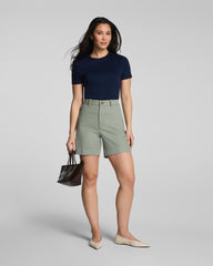 SPANXsupersmooth™ Stretch Twill Short, 7" | Sage Brush